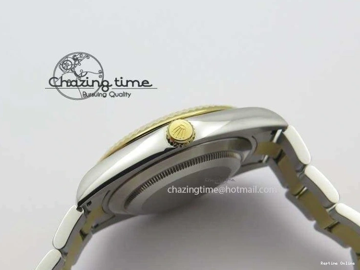 0213 AllSeason DateJust II 116333 SS YG 41mm EW Best Edition Black Dial Gold Roman Markers On SS Bracelet A 3826